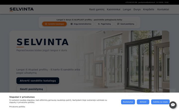 Screenshot of aluplast-langai.lt