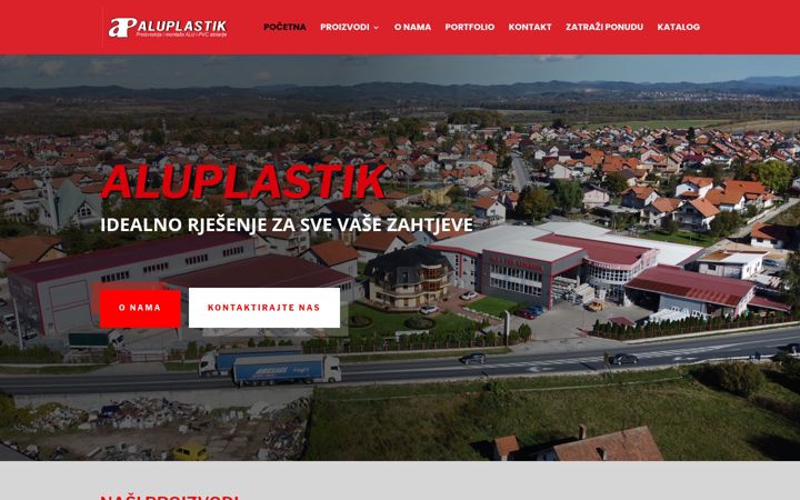 Screenshot of aluplastik.ba