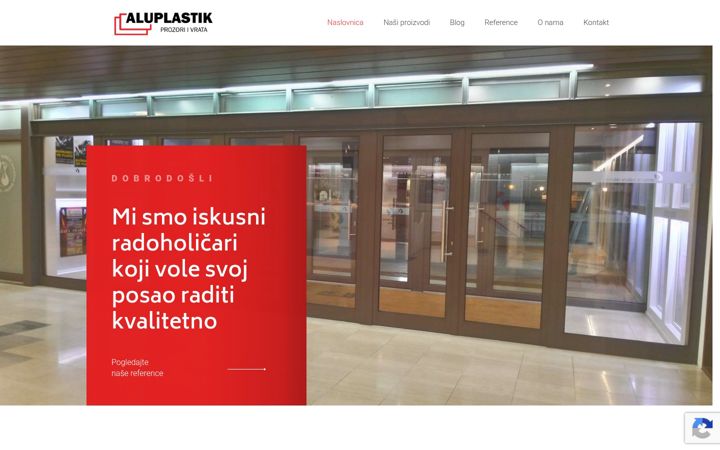 Screenshot of aluplastik.hr