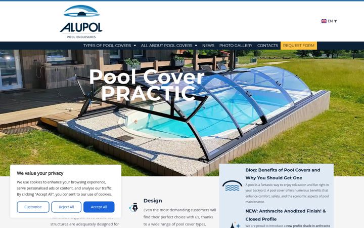 Kuvakaappaus sivustosta alupol-cover.com