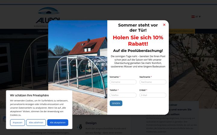 Kuvakaappaus sivustosta alupol.at