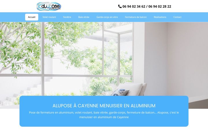 Screenshot of alupose-guyane.fr