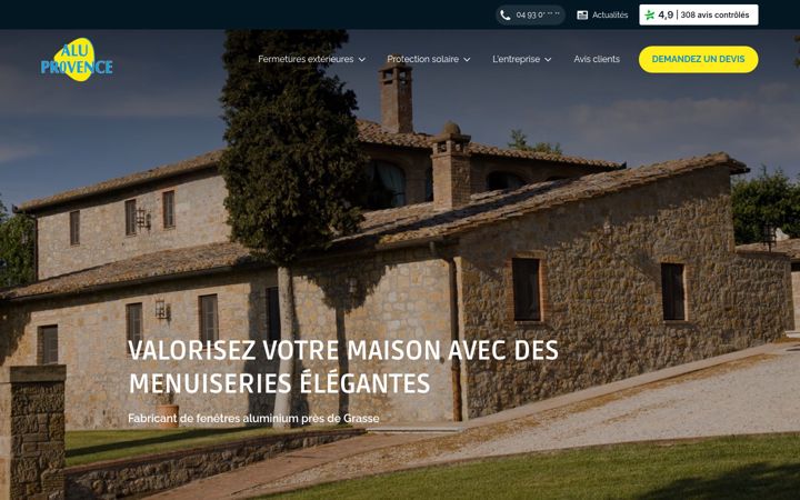 Screenshot of aluprovence-menuiserie.com