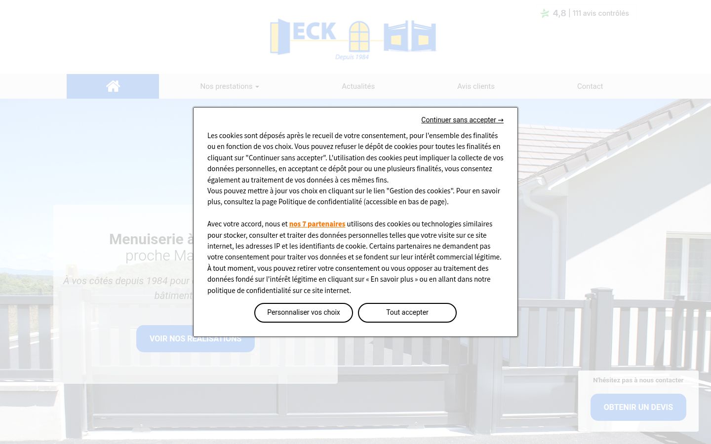 Sutikimo reklamjuostės, rodytos prieš bet kokią sąveiką, ekrano kopija