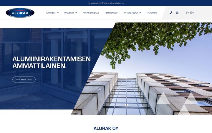 Screenshot von alurak.fi