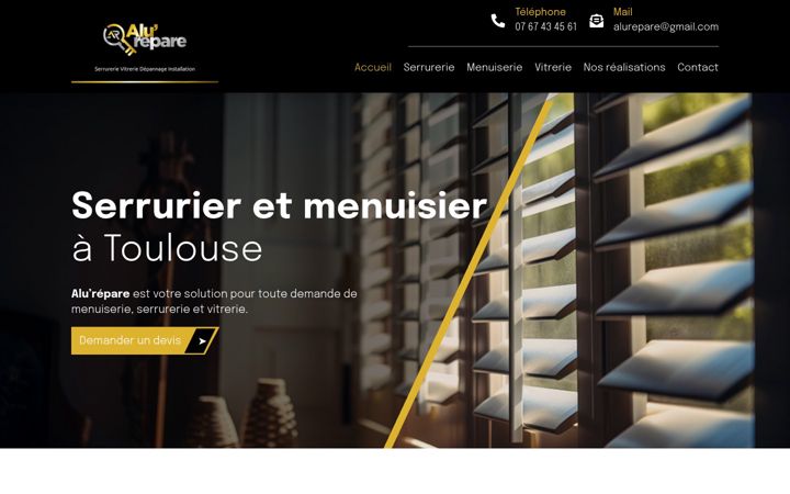 Screenshot van alurepare.fr