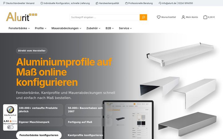Screenshot of alurit.de