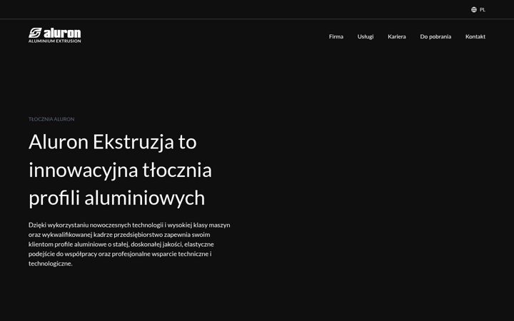 Screenshot of aluronextrusion.com