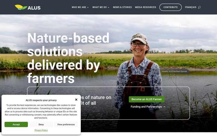 Screenshot of alus.ca