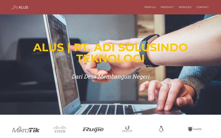 Screenshot of alus.co.id