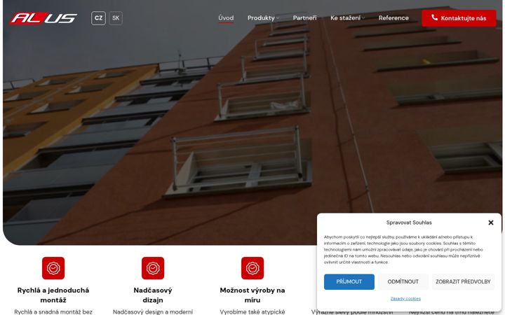 Screenshot of alus.cz