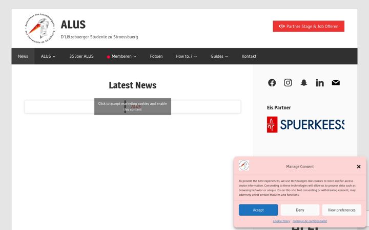 Ekraanipilt saidist alus.lu