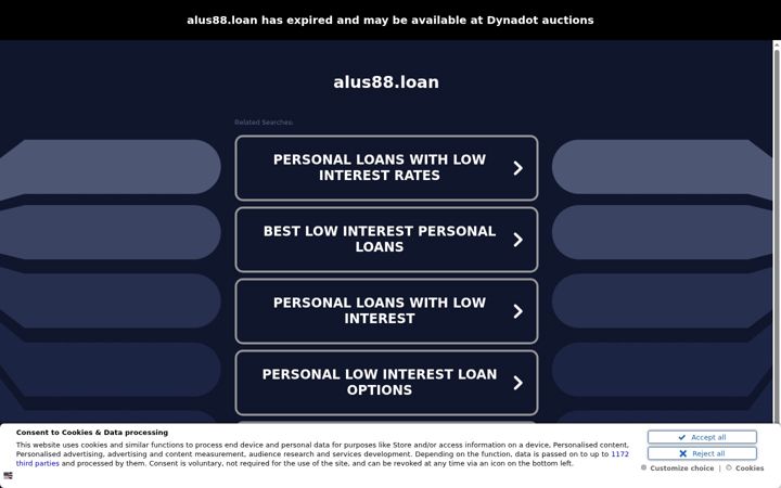 Screenshot of alus88.loan
