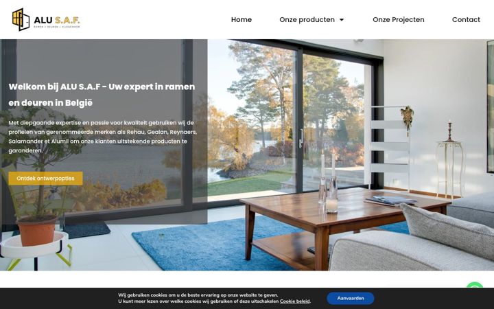 Screenshot van alusaf.be