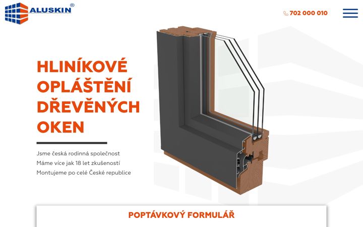Snimka zaslona za aluskin.cz
