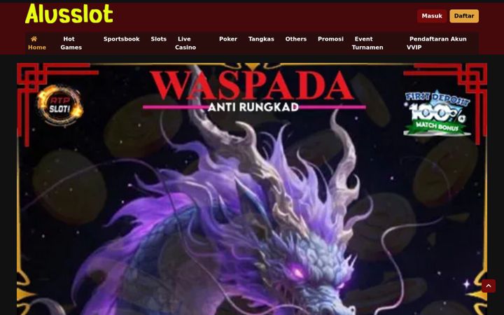 Screenshot of alusslot.com