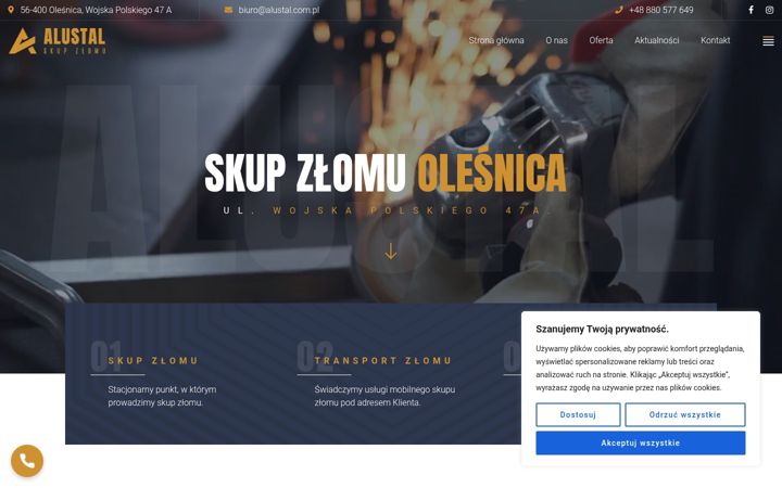 Screenshot of alustal.com.pl