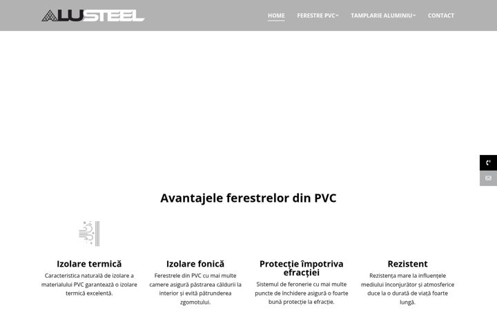 Screenshot di alusteel.com.ro