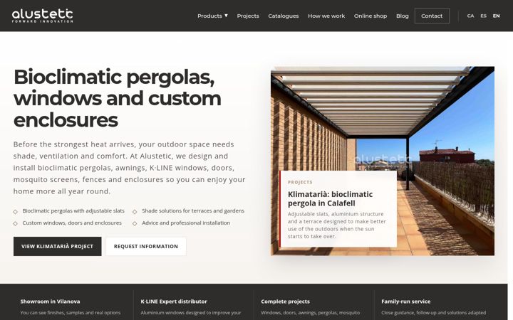 Screenshot of alustetic.com
