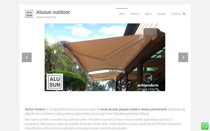 Zrzut ekranu alusunoutdoor.it