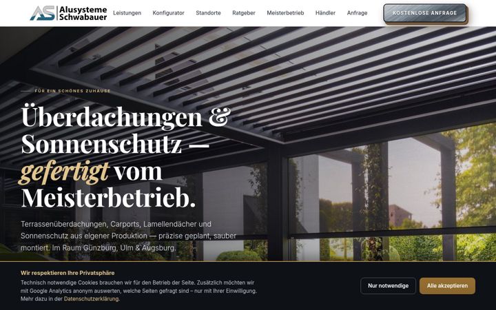 Screenshot of alusysteme-schwabauer.com
