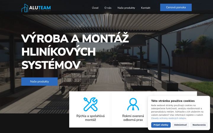 Screenshot of aluteam.sk