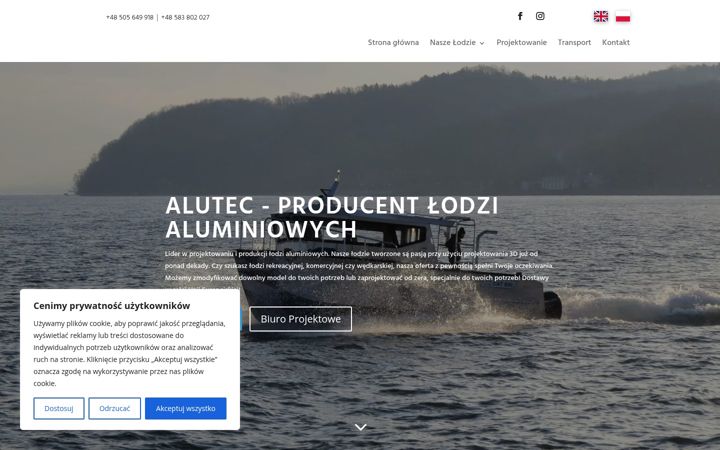 Captura de ecrã de alutecboats.pl
