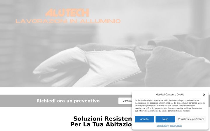 Snimka zaslona za alutechalluminio.it