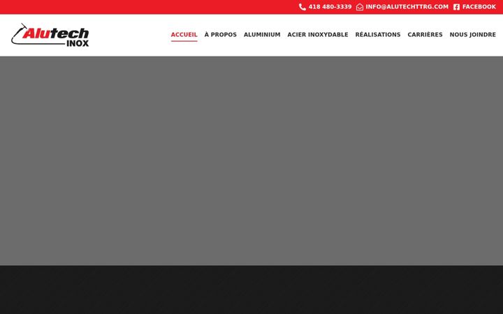 Posnetek zaslona alutechinox.com