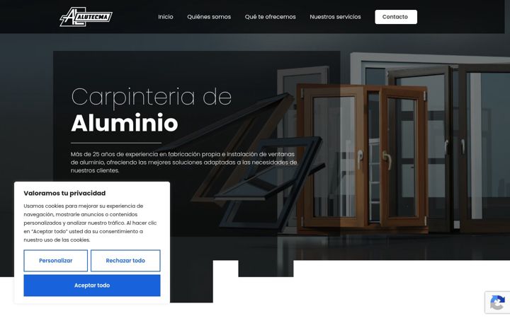Screenshot of alutecma.com