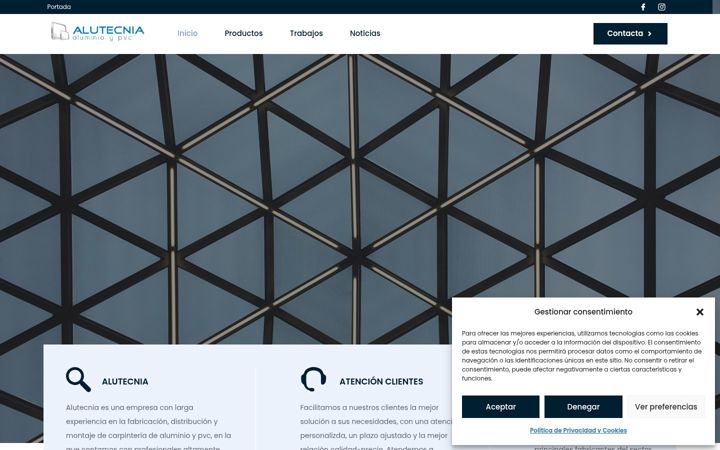 Screenshot of alutecnia.es