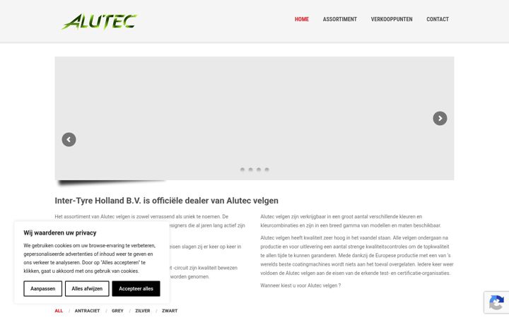Screenshot of alutecvelgen.nl