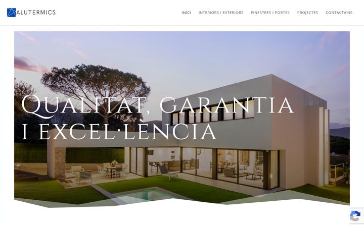 Posnetek zaslona alutermics.com
