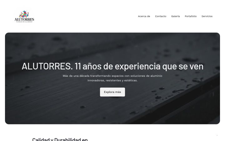Screenshot of alutorrespaneldealuminio.net