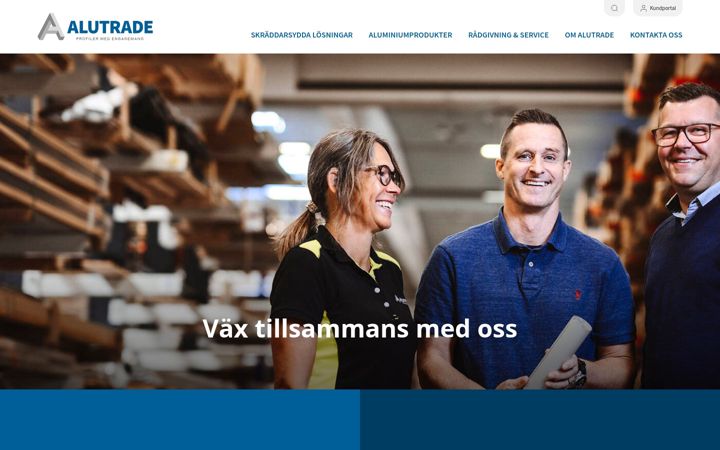 Posnetek zaslona alutrade.se