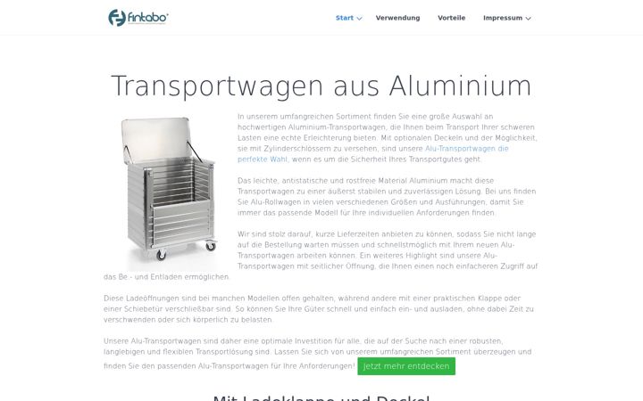 Skærmbillede af alutrolley.de