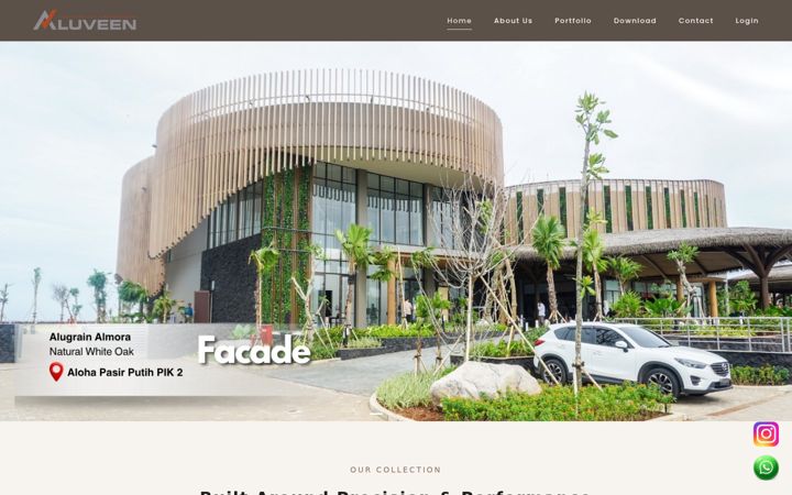 Screenshot of aluveen.co.id