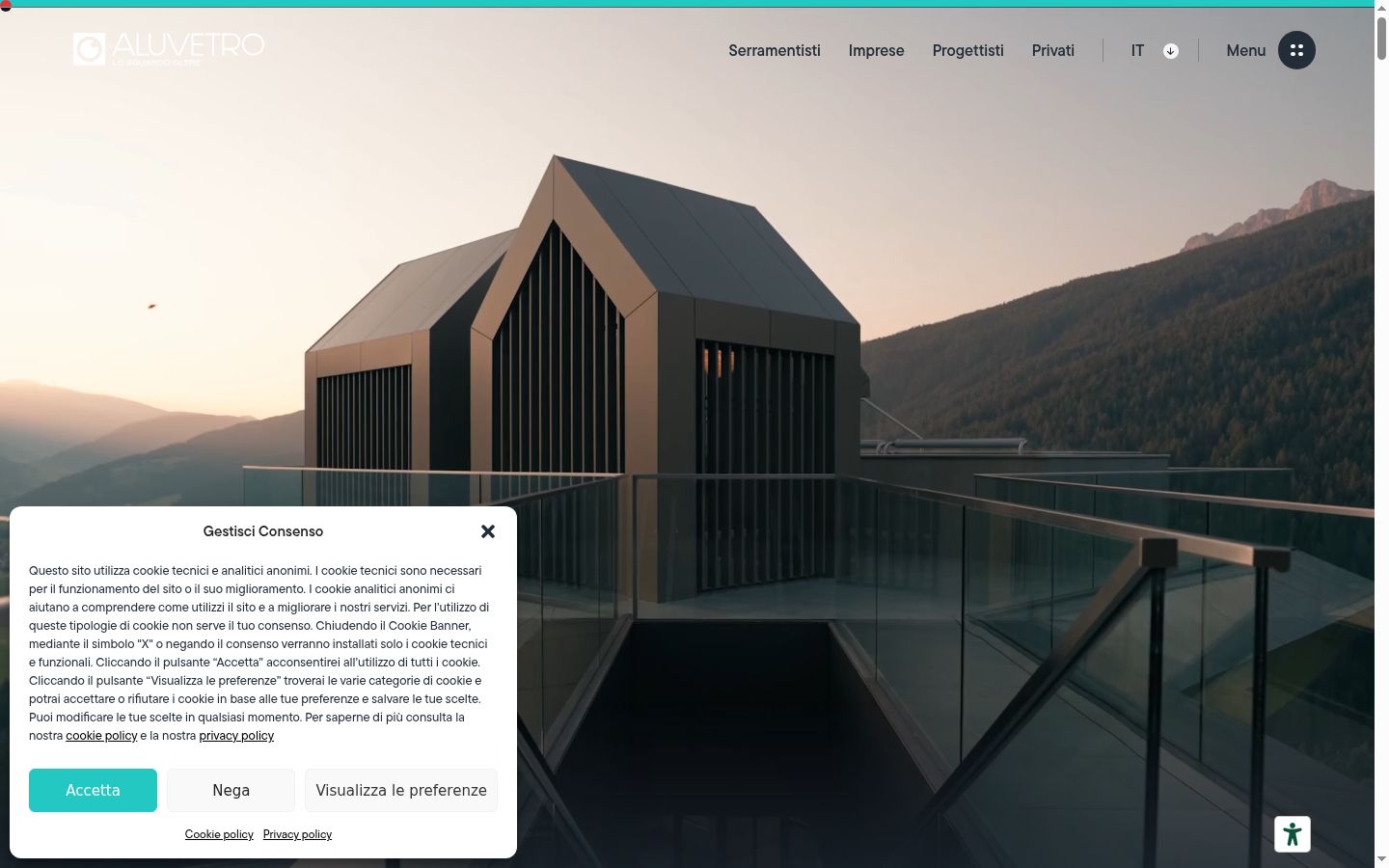 Screenshot tal-banner tal-kunsens muri qabel kwalunkwe interazzjoni