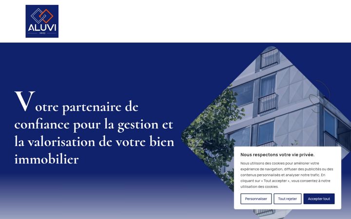 Screenshot of aluvi.be
