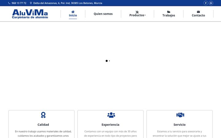 Screenshot of aluvima.com