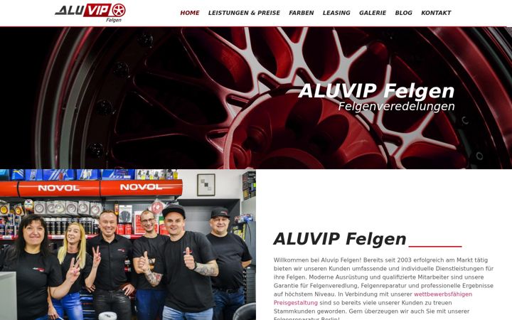Screenshot of aluvip-felgen.de