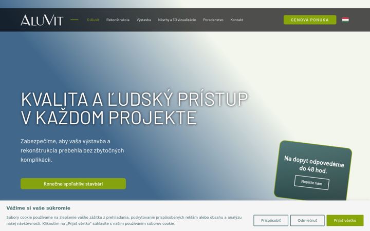 Screenshot of aluvit.sk