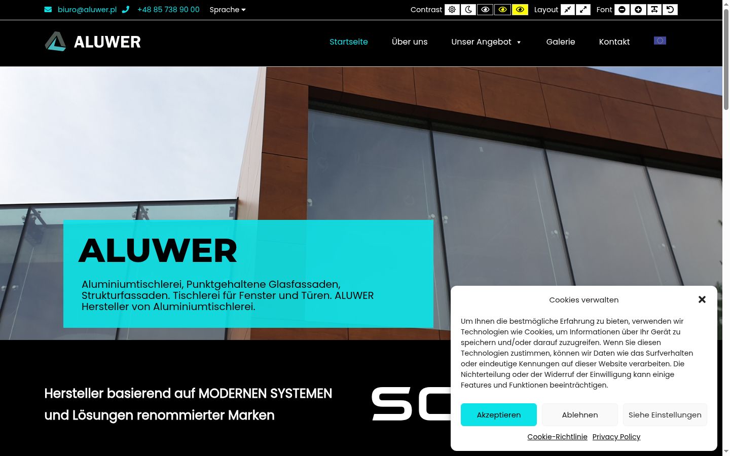 Screenshot tal-banner tal-kunsens muri qabel kwalunkwe interazzjoni