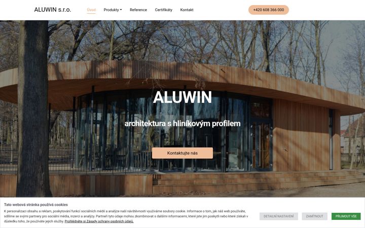 Screenshot of aluwin.cz