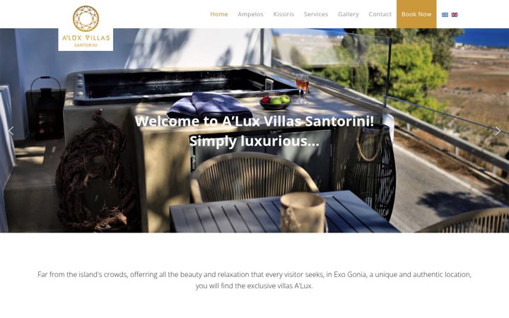 Screenshot of aluxvillas.com
