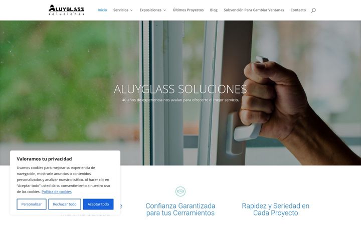 Screenshot ta' aluyglass.com