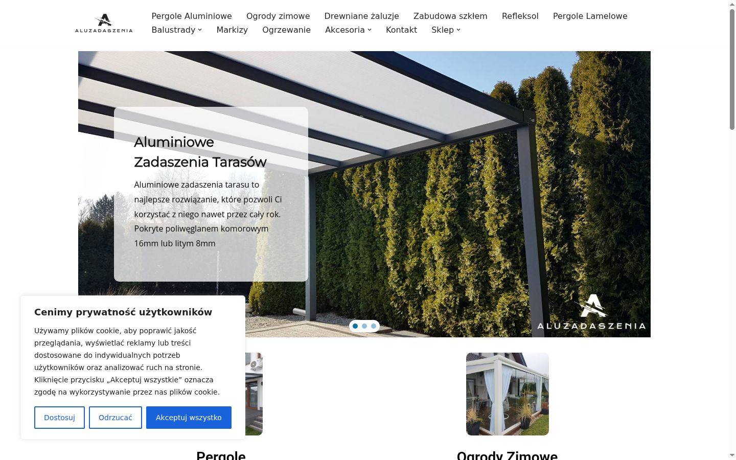 Screenshot del banner di consenso mostrato prima di qualsiasi interazione