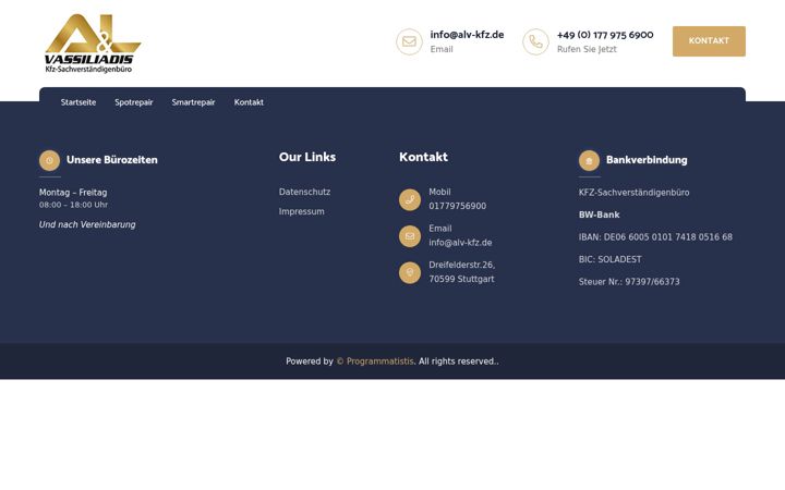 Screenshot of alv-kfz.de