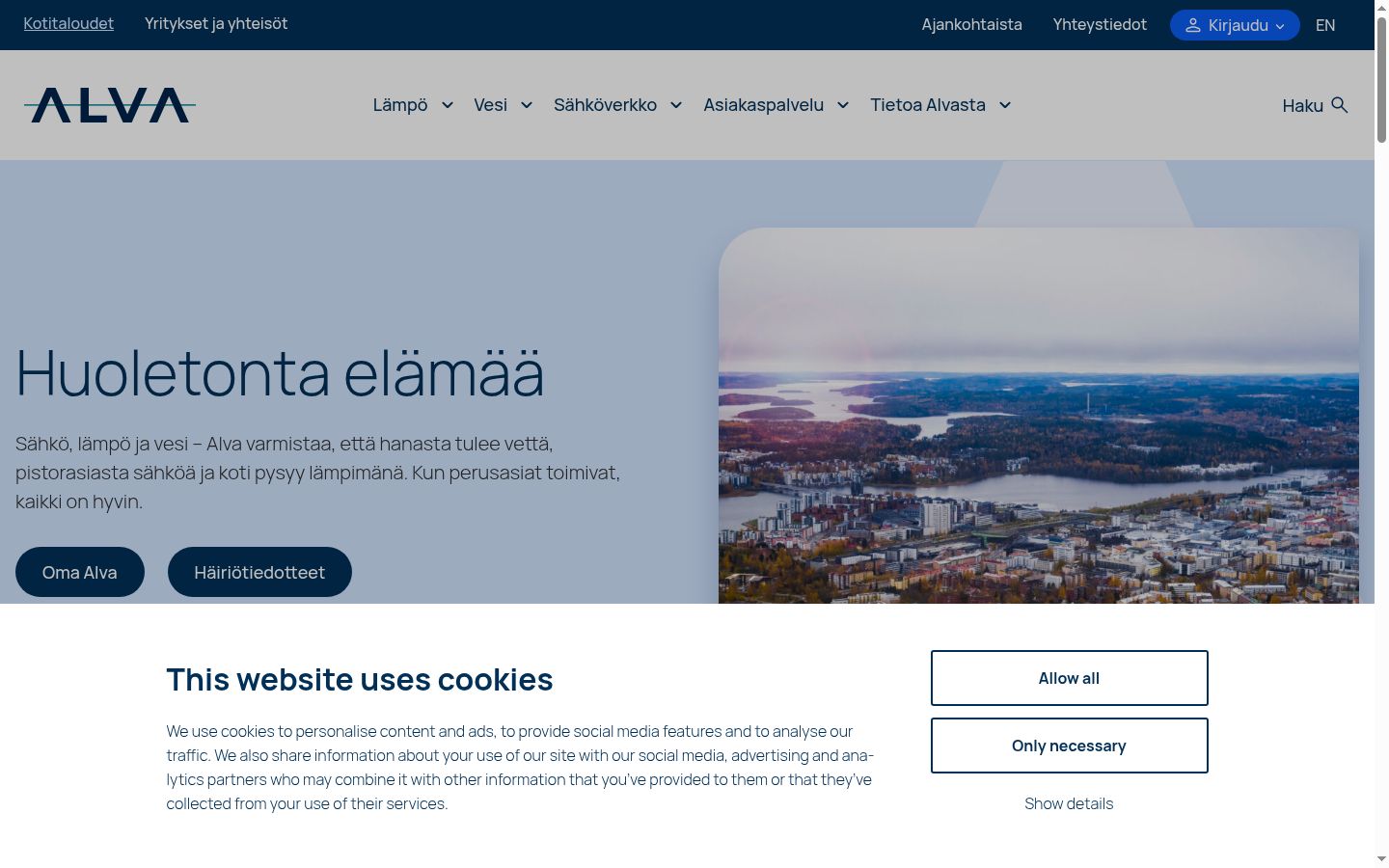 Sutikimo reklamjuostės, rodytos prieš bet kokią sąveiką, ekrano kopija