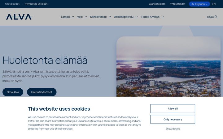 Screenshot of alva.fi